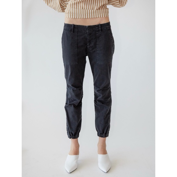 Nili Lotan New York 80 111/88 NL military Cropped Pants Jogger in carbon Y2K